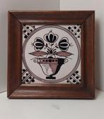 Antieke mangaan tegel, Antiek en Kunst, Ophalen of Verzenden