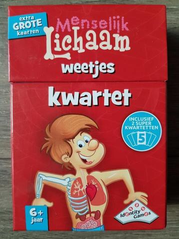 Kwartetspel : Menselijk Lichaamweetjes kwartet (nieuw!) beschikbaar voor biedingen