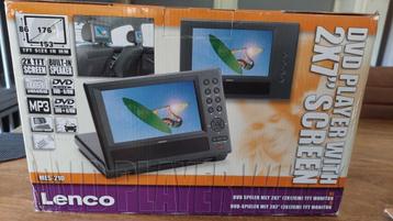 Dvd speler met 2 schermen voor in de auto beschikbaar voor biedingen