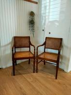 Set van 2 Antieke Rotan Stoelen, Huis en Inrichting, Stoelen, Ophalen, Riet of Rotan, Gebruikt, Twee