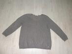 grijze damestrui met glitter op de mouwen van Monari, maat 4, Ophalen of Verzenden, Gedragen, Maat 42/44 (L), Grijs