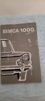 Simca 1000 boekje, Ophalen of Verzenden, Gelezen, Overige merken
