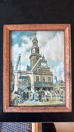Alkmaar de Waag Prent ingelijst, Antiek en Kunst, Ophalen of Verzenden