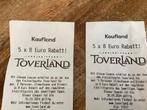 2 Bonnen voor Korting (8,- p.p max. 5 personen) Toverland, Tickets en Kaartjes, Kortingskaart, Drie personen of meer