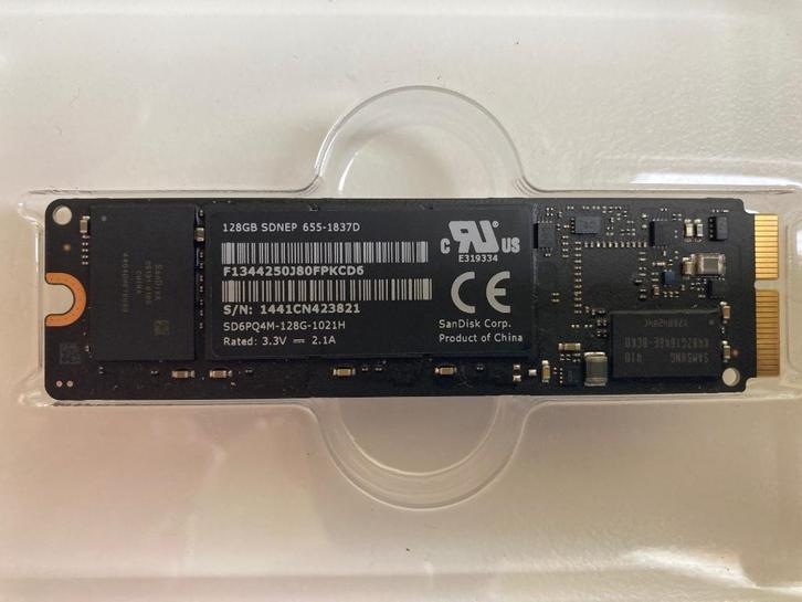 128 GB SSD disk voor Macbook Pro / Macbook Air, Computers en Software, Apple Macbooks, Gebruikt, MacBook Pro, 13 inch, Minder dan 2 Ghz