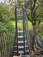 Uitschuifbare Ladder - 2 tot 4 meter. 3 delig aluminium, Doe-het-zelf en Verbouw, Ladders en Trappen, Gebruikt, Ophalen of Verzenden