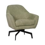 Draaifauteuil CARDIFF - lichtgroen - showmodel - €499, Huis en Inrichting, Ophalen, Hout, Nieuw, 75 tot 100 cm