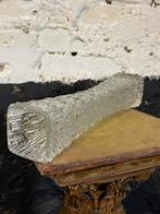 Vintage smalle glazen vaas Oberglas Austria ijsschots glas, Ophalen of Verzenden, Gebruikt, Glas, Minder dan 50 cm