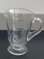 Antieke glazen waterkan mondgeblazen 18 cm hoog, Antiek en Kunst, Ophalen of Verzenden