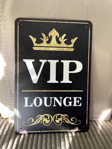 VIP LOUNGE metalen reclamebord / wandbord (Old Look) beschikbaar voor biedingen