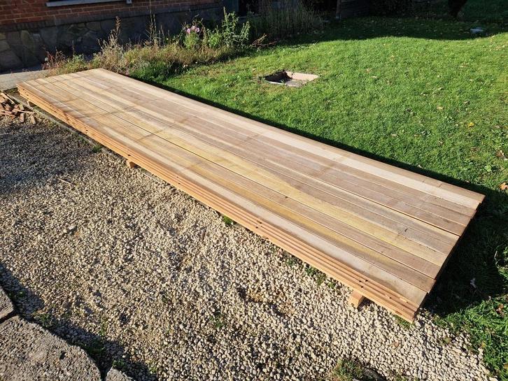 Ipe hout geschaafd 4,5 meter 24m2, Doe-het-zelf en Verbouw, Hout en Planken, Nieuw, Plank, Overige houtsoorten, 300 cm of meer