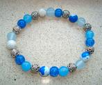 Armband van halfedelsteen in blauwtinten, Info.adorabeads@gmail.com, Want 18 Hoogvliet, Adorabeads, Met edelsteen