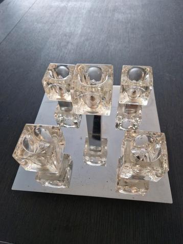 Bijzondere design lamp met glazen kubussen beschikbaar voor biedingen