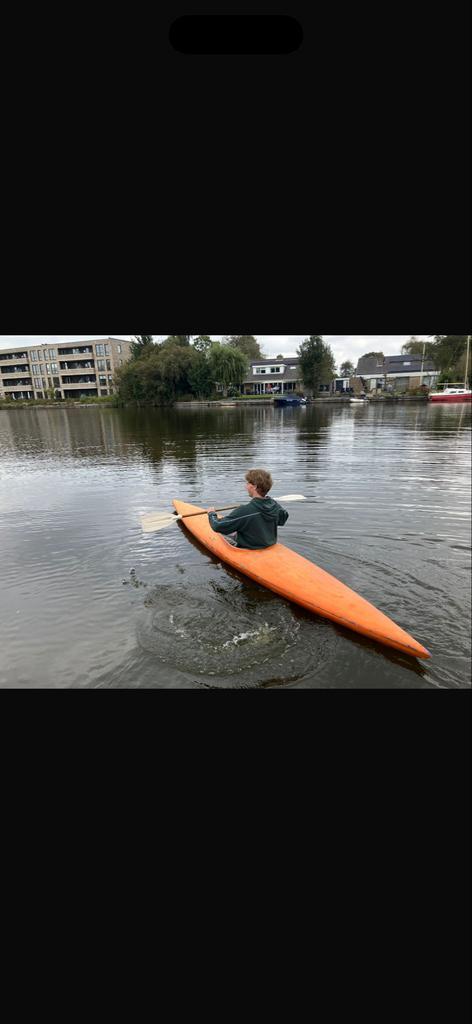 Polyester Kano - Klaar voor avontuur!, Watersport en Boten, Kano's, Gebruikt, Canadese kano of Open kano, Eén persoon, Met peddels