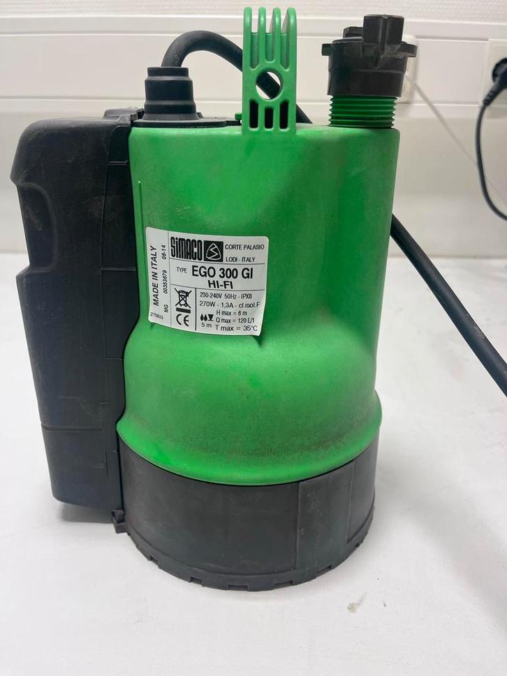 Dompelpomp met vlotter - EGO 300 GI, Tuin en Terras, Waterpompen, Gebruikt, Elektrisch, Dompelpomp, Ophalen of Verzenden