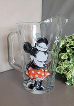 Glazen schenkkan Mickey / Minnie mouse Walt Disney, Mickey Mouse, Ophalen of Verzenden, Zo goed als nieuw, Servies