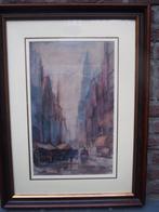 Jelle Hoogstra (1924-2003) aquarel Den Haag, Antiek en Kunst, Ophalen of Verzenden