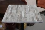 Vierkante bartafel statafel metaal melamine houtlook 70 x 70, Huis en Inrichting, Barkrukken, Ophalen, Zo goed als nieuw, Metaal