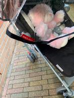 Zwarte maclaren byggy met voetenzak en regenkap, Ophalen, Zo goed als nieuw, Maclaren, Voetenzak