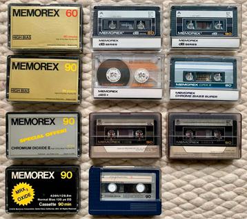 MEMOREX zeldzaam 11 cassettebandjes verzameling vintage rare beschikbaar voor biedingen