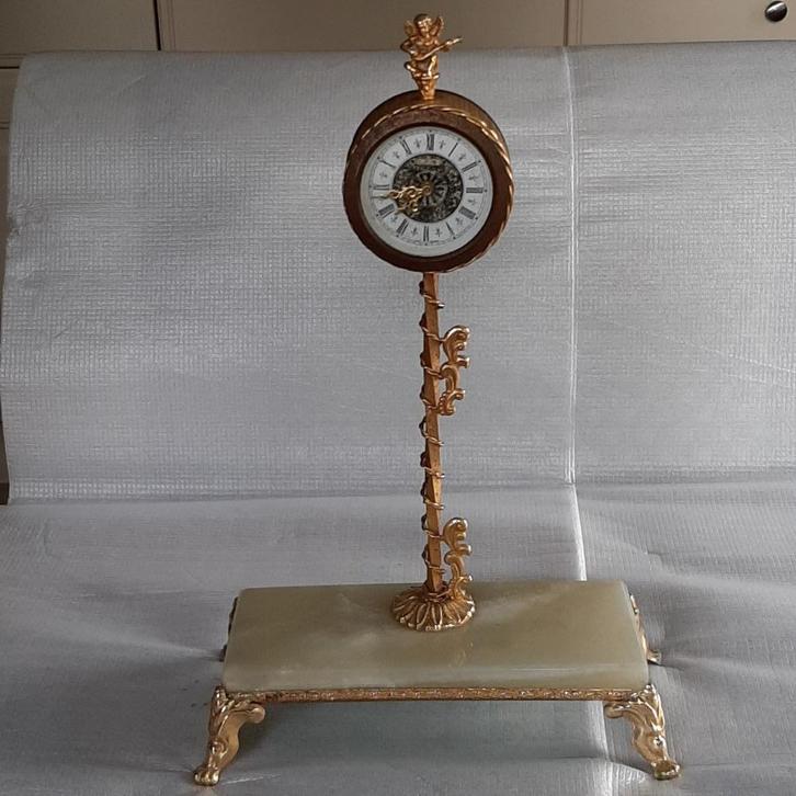 fraai, antiek klokje op voet marmer, Antiek en Kunst, Antiek | Klokken, Ophalen