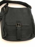 Zwart leren schouder / cross-body tas, Ophalen of Verzenden, Gebruikt, Zwart, Leer