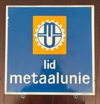 Emaille Bord Lid Metaalunie 25x25cm - Gaaf, Ophalen of Verzenden