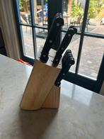 BK Messenblok - Zo goed als nieuw!, Huis en Inrichting, Ophalen, Zo goed als nieuw, Hout, Bestekset