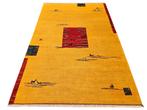 Handmade oriental wool Gabbeh carpet modern geel 200x300cm, 150 tot 200 cm, 200 cm of meer, Ophalen of Verzenden, Gabbeh modern oosters vintage Abstract hype