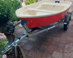 Dubbelwandige roeiboot mét trailer beiden zo goed als nieuw, Watersport en Boten, Ophalen, Geen motor, Zo goed als nieuw, 3 tot 6 meter