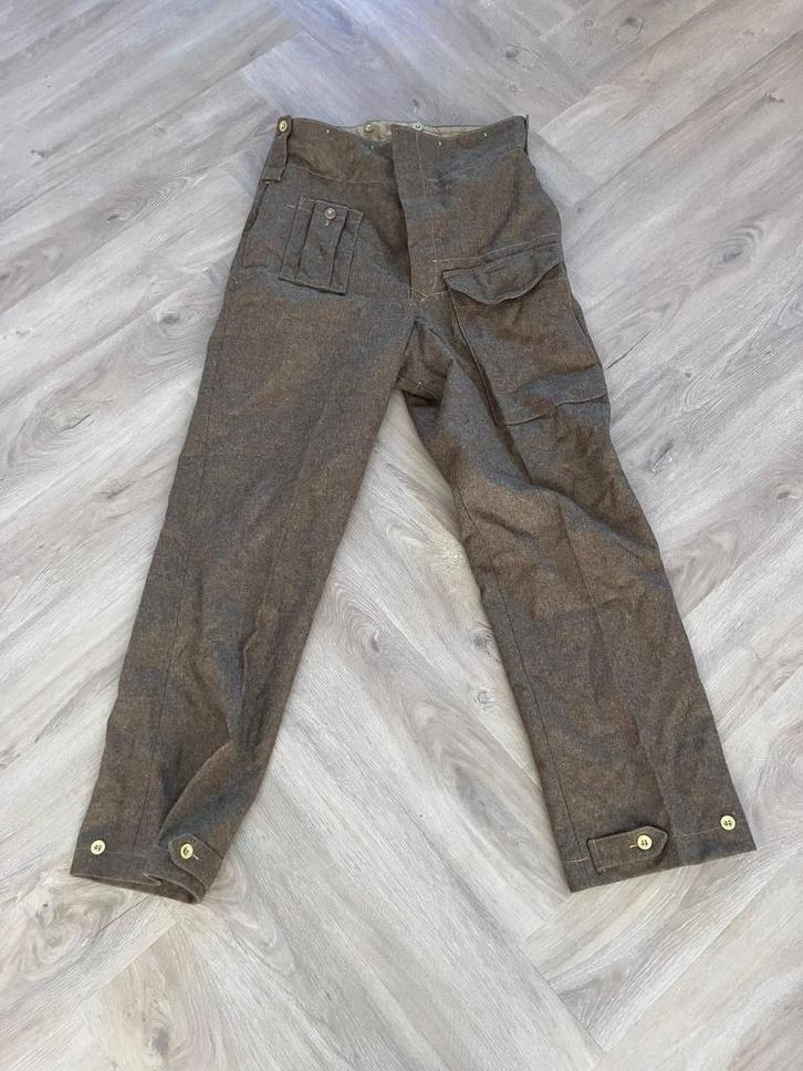 British Battledress Trousers, Serge (late) ETO Militaria, Verzamelen, Militaria | Tweede Wereldoorlog, Landmacht, Kleding of Schoenen