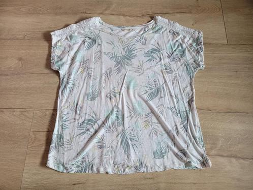 INDIGO wit T-shirt met print maat 46 ~ HH0005, Kleding | Dames, T-shirts, Gedragen, Maat 46/48 (XL) of groter, Wit, Korte mouw