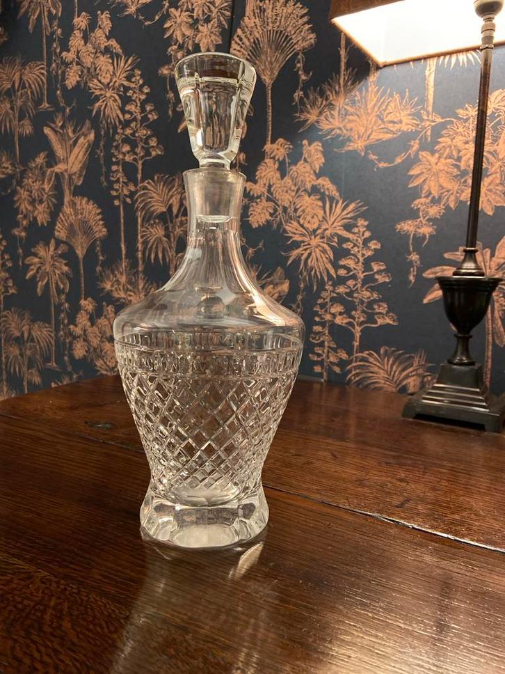 Kristallen karaf met stop, Antiek en Kunst, Antiek | Glas en Kristal, Ophalen of Verzenden