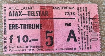 Toegangskaartje Ajax -Telstar seizoen 1972/73 beschikbaar voor biedingen