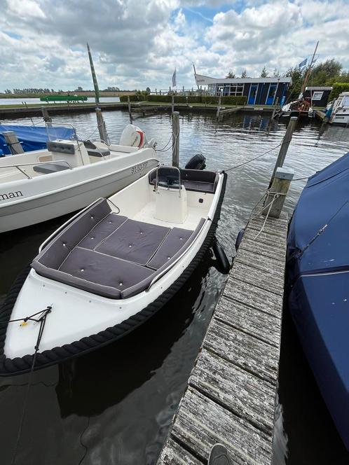 Sea-Finder 435 met Tohatsu 9.8 PK en trailer, Watersport en Boten, Buiten- en Binnenboordmotoren, Gebruikt, Benzine, Buitenboordmotor