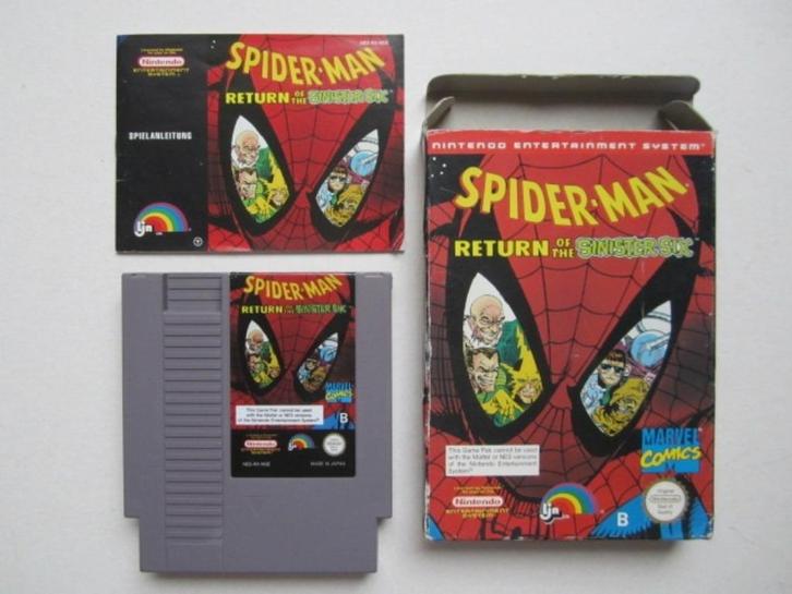 Spider Man Spiderman NES Nintendo, Spelcomputers en Games, Games | Nintendo NES, Gebruikt, Avontuur en Actie, 1 speler, Vanaf 12 jaar