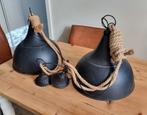 Twee tafel hanglampen, Huis en Inrichting, Lampen | Hanglampen, Ophalen, Zo goed als nieuw, Metaal, Minder dan 50 cm