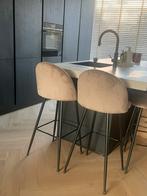 Barkrukken beige, Huis en Inrichting, 2 krukken, Ophalen, Zo goed als nieuw, 60 tot 90 cm