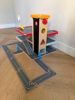 Joueco Houten Garage met Auto - Kinder Speelgoed, Ophalen, Gebruikt, Jongen of Meisje