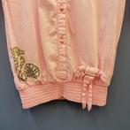 Vingino roze tuniek met groene strass steentjes 140 nr 36171, Meisje, Gebruikt, Ophalen of Verzenden, Shirt of Longsleeve