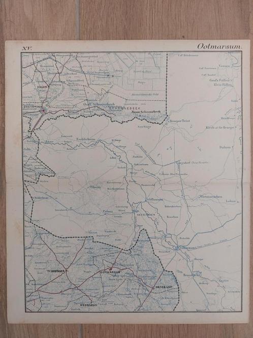 15 / Ootmarsum / Dalen / Coevorden /Schoonebeek  /Litho 1885, Antiek en Kunst, Kunst | Litho's en Zeefdrukken, Ophalen of Verzenden
