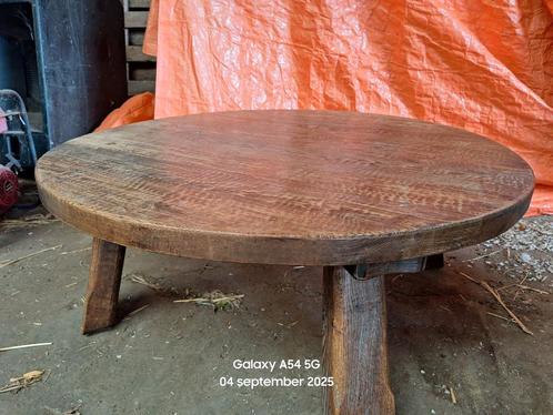 Houten Salontafel - Rustiek Eiken, Huis en Inrichting, Tafels | Salontafels, Gebruikt, Minder dan 50 cm, 100 tot 150 cm, 100 tot 150 cm