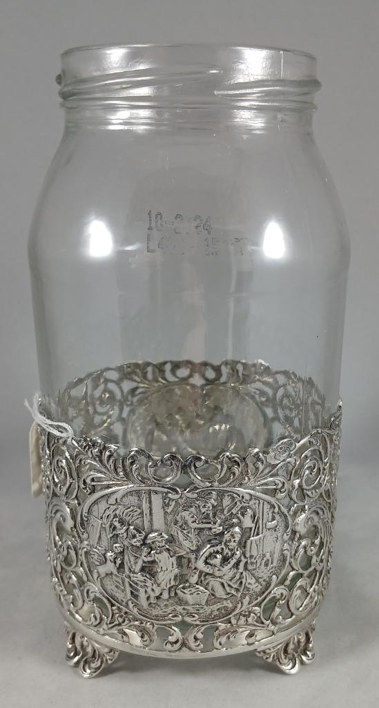 Zilveren Jampothouder antiek 835 zilver, Antiek en Kunst, Antiek | Goud en Zilver, Zilver, Ophalen of Verzenden