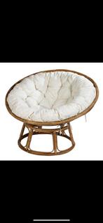 Papasan lounge stoel naturel, gebroken wit (Casa), Huis en Inrichting, Ophalen, Gebruikt, Wit, Eén