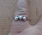 zilveren ring met 3 poezen [256], Sieraden, Tassen en Uiterlijk, Ringen, Verzenden, Dame, Zilver, Zilver