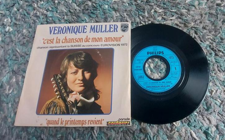 Eurovisie songfestival 1972 Zwitserland. Veronique Muller, Cd's en Dvd's, Vinyl Singles, Gebruikt, Ophalen of Verzenden
