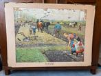 Vintage Schoolplaat - Lente op den Akker, 1920, Antiek en Kunst, Antiek | Schoolplaten, Ophalen, Natuur en Biologie