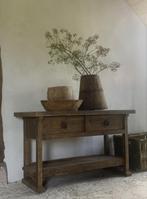 Landelijke wastafel * sidetable,commode, werkbank* oud,hout, Huis en Inrichting, Badkamer | Badkamermeubels, 100 tot 150 cm, Nieuw