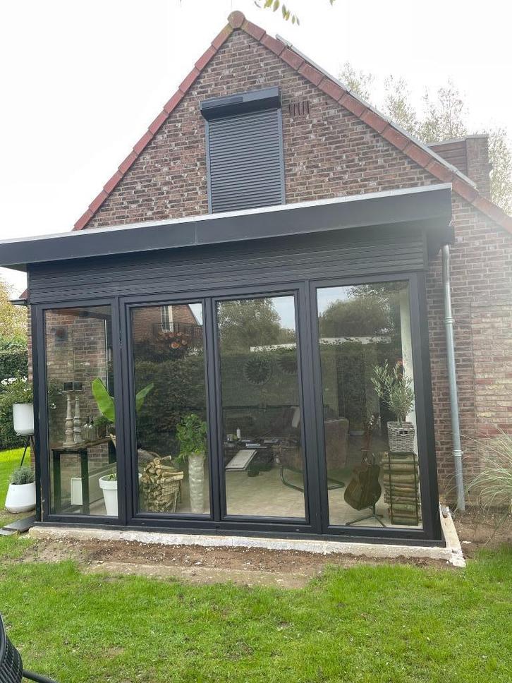 4-delige kantel schuifpuien /zwart kunststof max br 6000, Doe-het-zelf en Verbouw, Kozijnen en Schuifpuien, Nieuw, Schuifpui, Kunststof