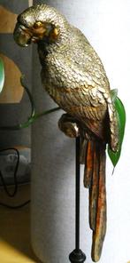Decoratieve PTMD goudkleurige papegaai, Ara op standaard, Nieuw, Ophalen of Verzenden